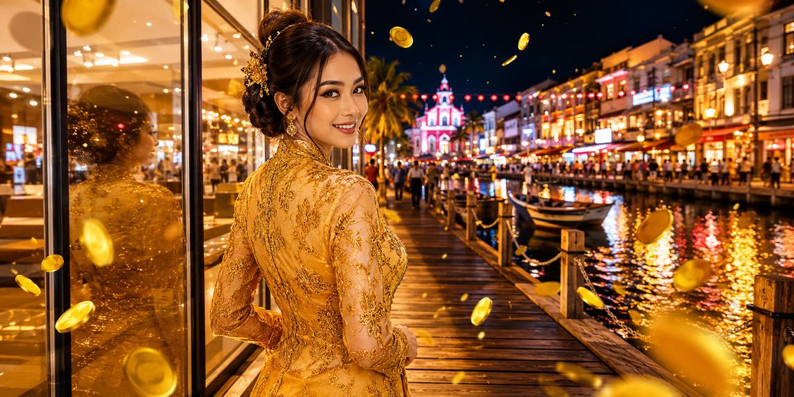 Pengguna wanita berbaju kebaya dari Melaka menerima bonus pendaftaran akaun baharu 452